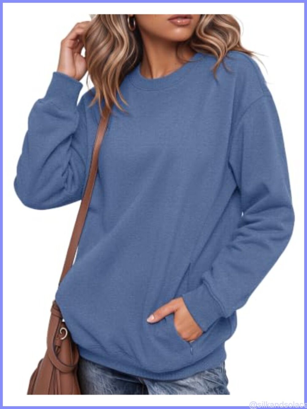Fleece Lined Sweatshirt Women Pullover Crewneck Fall Winter Casual